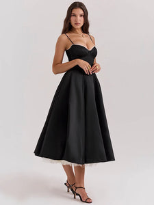 Elegant A-line  Midi Dress