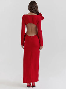 Bow Backless  Red