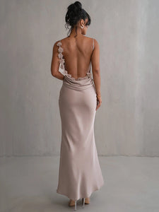 Floral Draped Backless