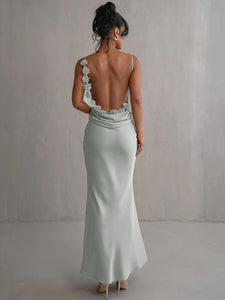 Floral Draped Backless