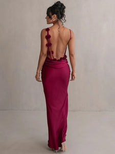 Floral Draped Backless