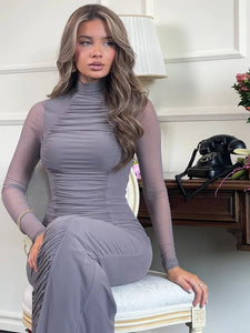 Turtleneck Sexy Long Dress