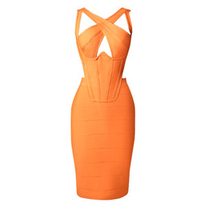 Orange Bandage Dress