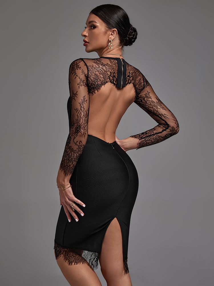 Black Bandage Dress Lace