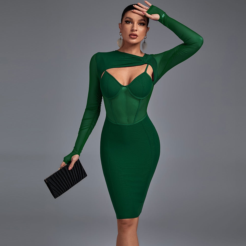 Mesh Bandage Dress