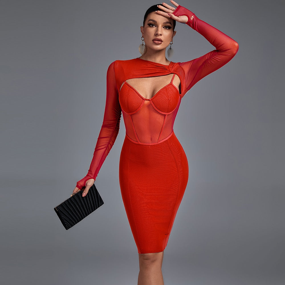 Mesh Bandage Dress