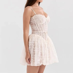 Talenza Lace Strap Bandeau Mini Dress